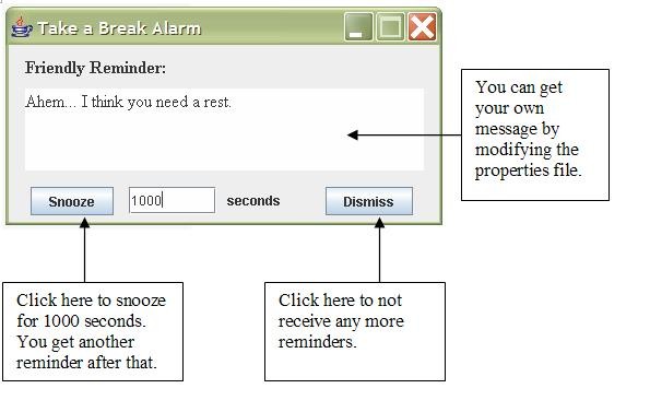 Screenshot for MyReminder GUI.